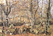 Camille Pissarro There are rock scenery Germany oil painting artist